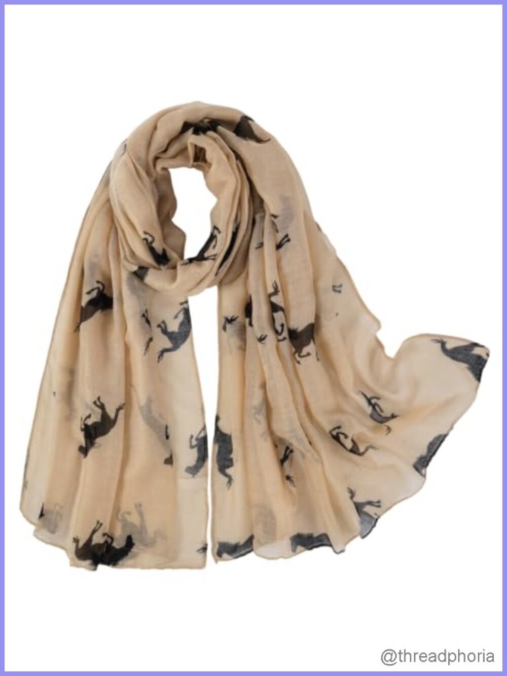 Lightweight Animal Print Scarf Shawl Wrap for Women Viscose